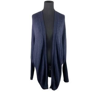 NWOT PAPAYA Cardigan Women L Navy Knit Open Long-Sleeve